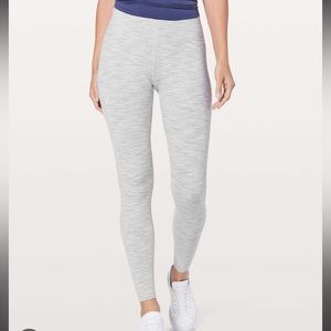 Lululemon wunder under leggings - “wee are from space nimbus battleship”